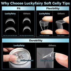 Luckyfairy scale comparison on fingers showing short length and everyday wear