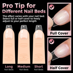 Luckyfairy hand model with tips showing scale and realistic full-cover appearance