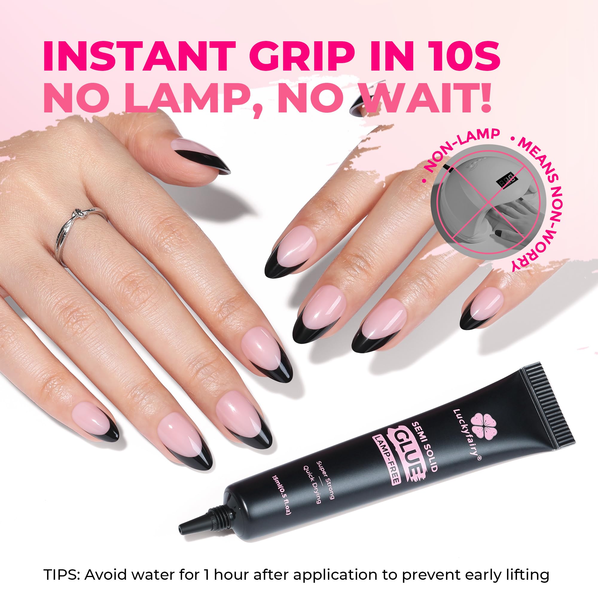 Luckyfairy semi-solid gel texture demonstrating gap-filling benefit