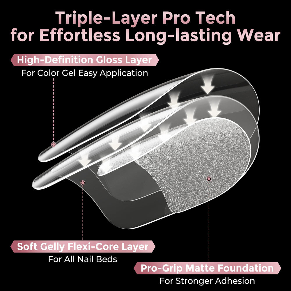 luckyfairy side view showing thick front edge and thin base curve for durable comfortable wear