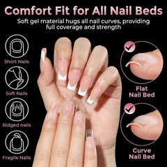 luckyfairy labeled size chart with 12 sizes plus extras to ensure a precise nail fit