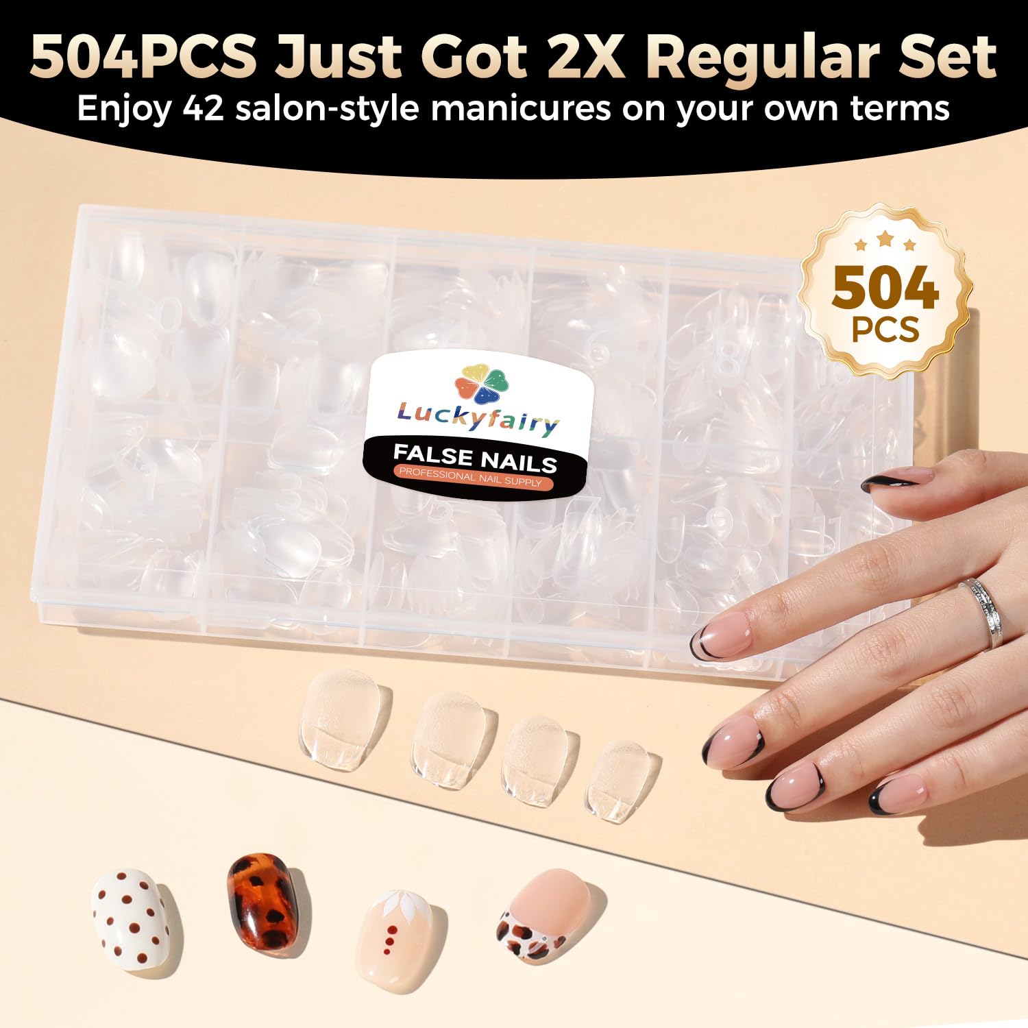 luckyfairy layout showing 12 numbered sizes for precise fitting
