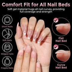 luckyfairy flexible soft gel tip bent to show durability benefit