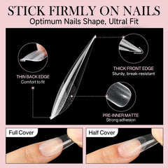 Luckyfairy side profile showing long stiletto point and sleek silhouette benefit