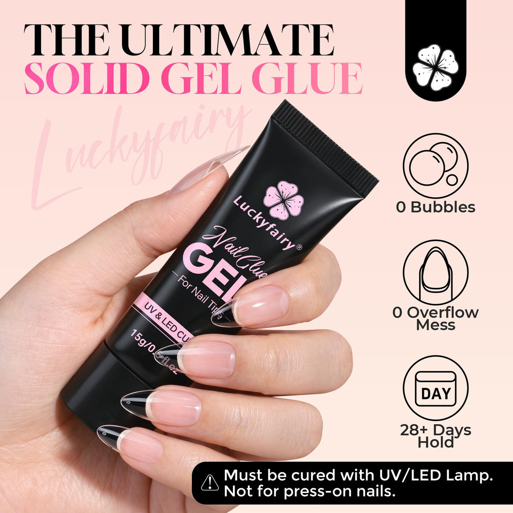 Luckyfairy gel texture closeup highlighting thick non-flowing formula for precise placement
