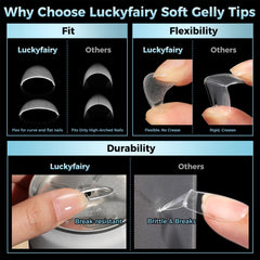 Luckyfairy thickened front edge closeup that prevents chipping and increases strength