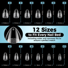 Luckyfairy trimmed and shaped tip ready for polish, easy customization