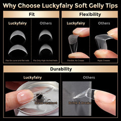 Luckyfairy trimmed and shaped tip ready for polish and nail art