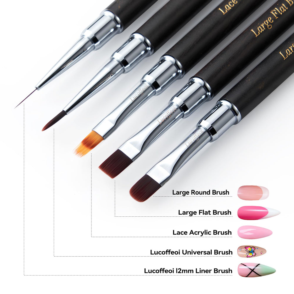 Lucoffeoi brush with protective cap keeping bristles shaped