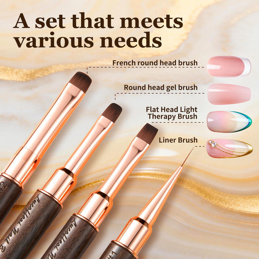 Lucoffeoi close-up ultra-fine synthetic bristles for smooth gel application