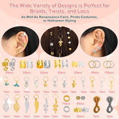 Lucomb beads and cuffs secured on braids showing quick no-tool application