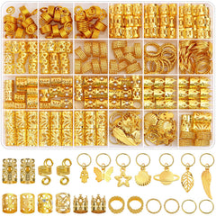 Lucomb front packaging box showing 280-piece hair jewelry set and organization benefit