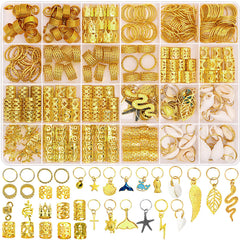 Lucomb front packaging showing full 314-piece gold set and organized compartments for easy selection
