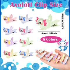 Luinabio close-up of axolotl clip detailing with playful shape and glow-ready finish