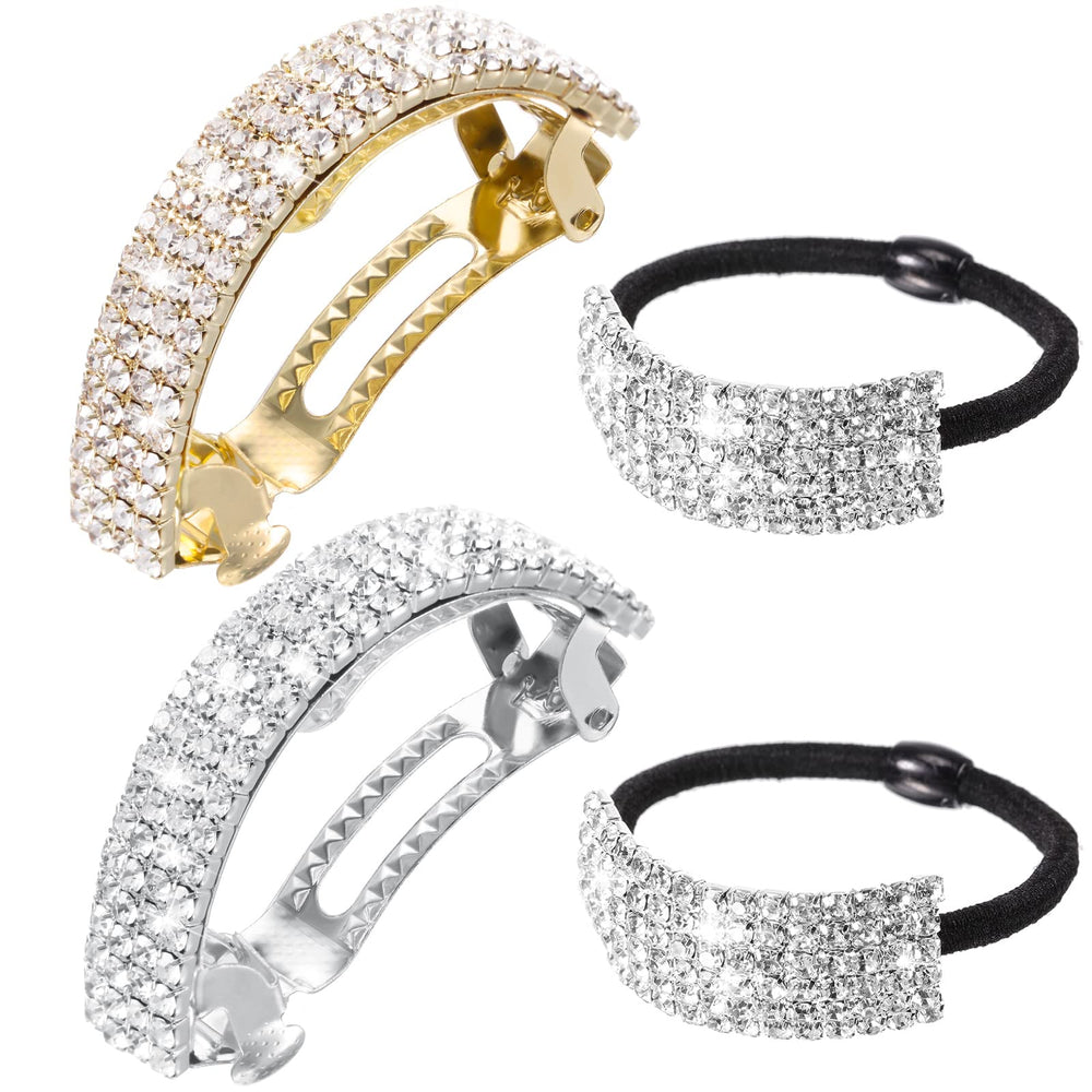 Luinabio front packaging showing four-piece rhinestone hair set and gift-ready appeal