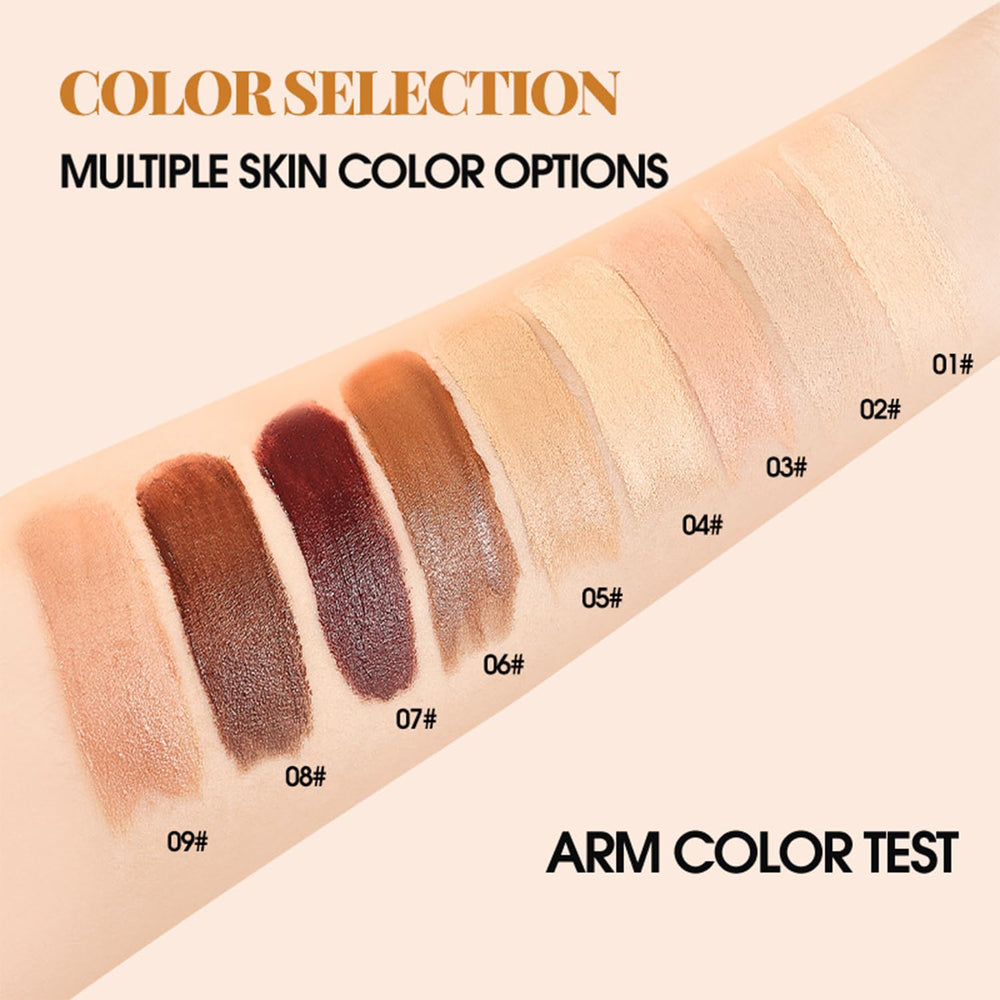 Lulesi before and after half-face comparison highlighting radiant finish