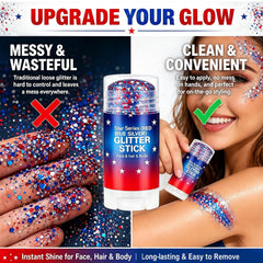 Shoulder and décolletage sparkle from Lulesi glitter for photo-ready shine