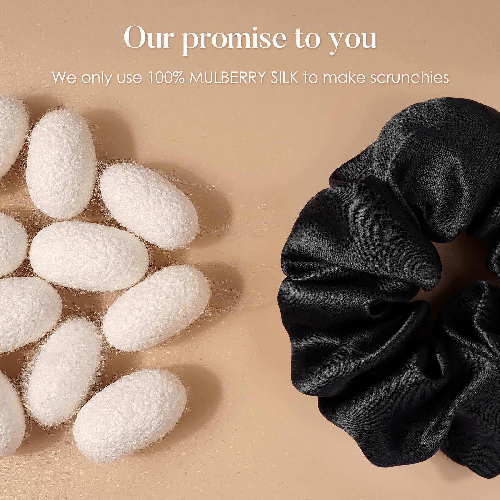 LULUSILK close-up mulberry silk texture highlighting smooth fibers and reduced friction benefit