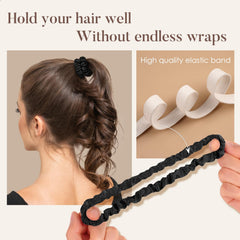 LULUSILK scrunchie worn on wrist as accessory showing comfortable styling option