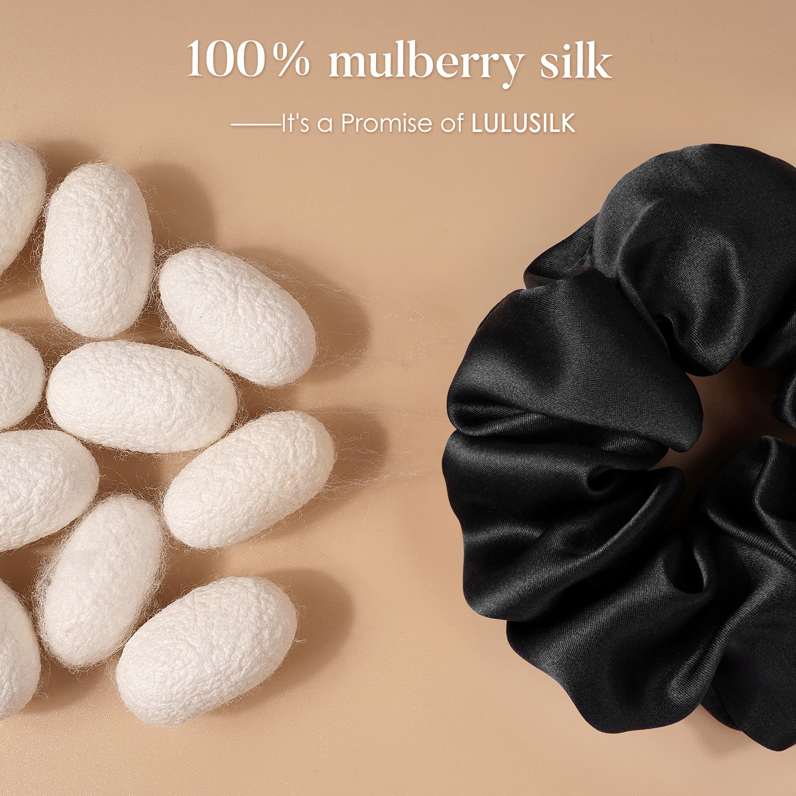LULUSILK close-up of mulberry silk texture highlighting silky softness and low friction