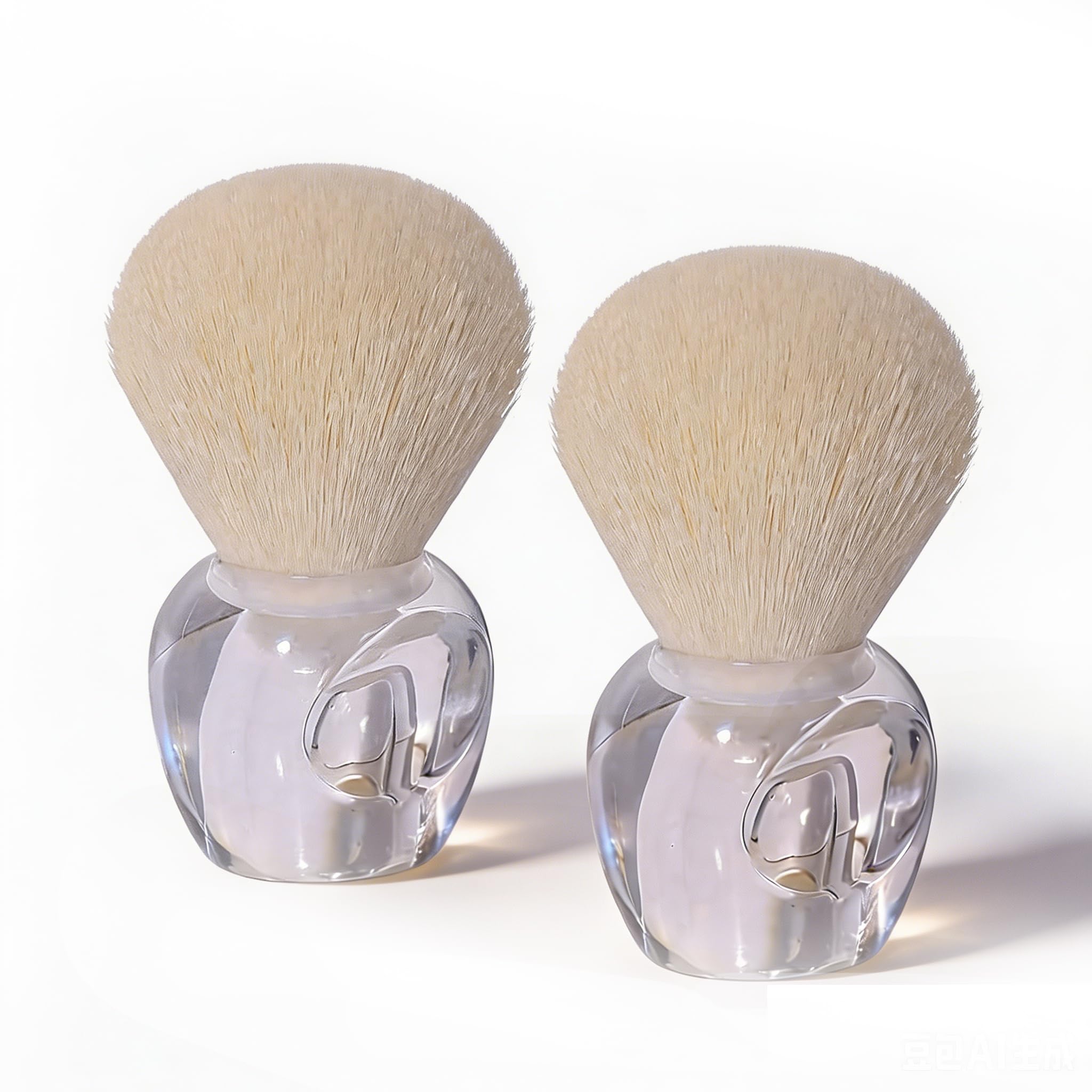 Lumcrissy front view of both brushes showing professional design and compact size