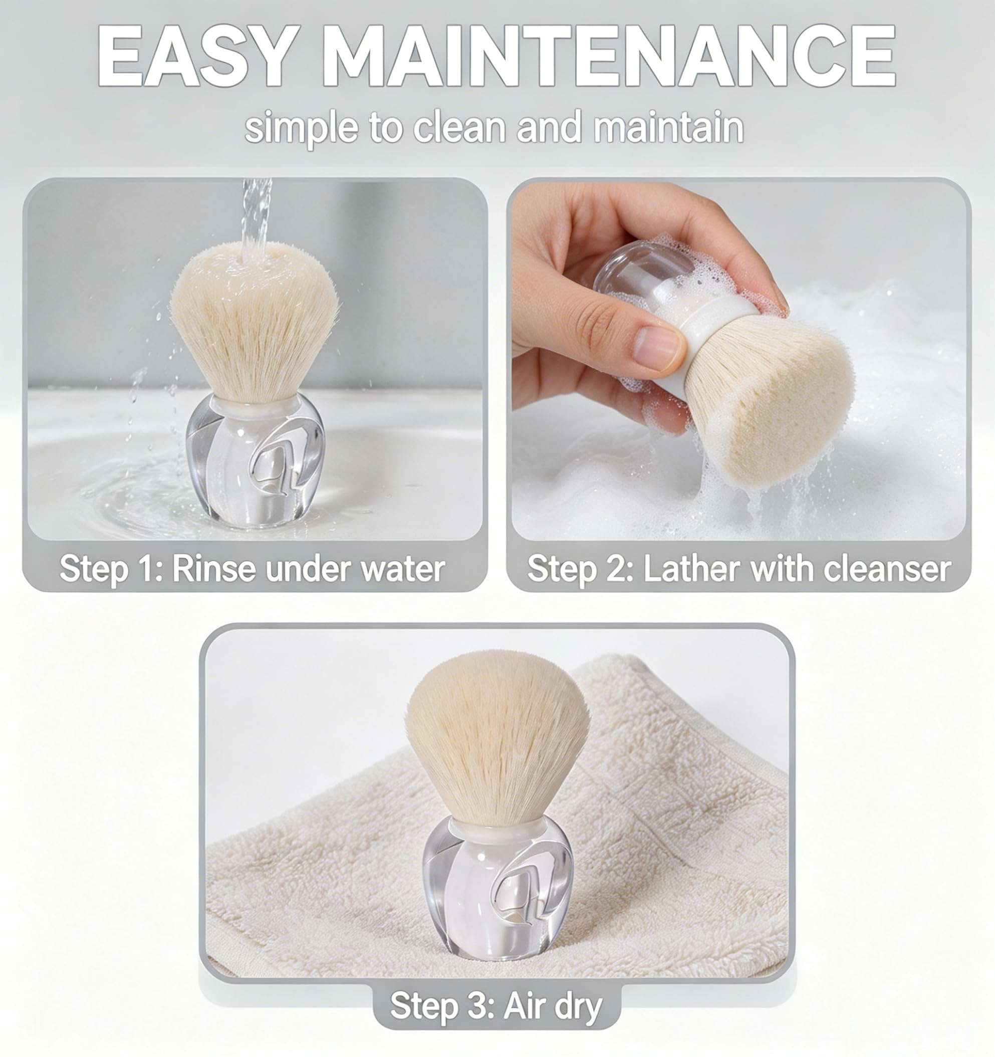 Lumcrissy brush used as makeup tool applying blush evenly for smooth finish