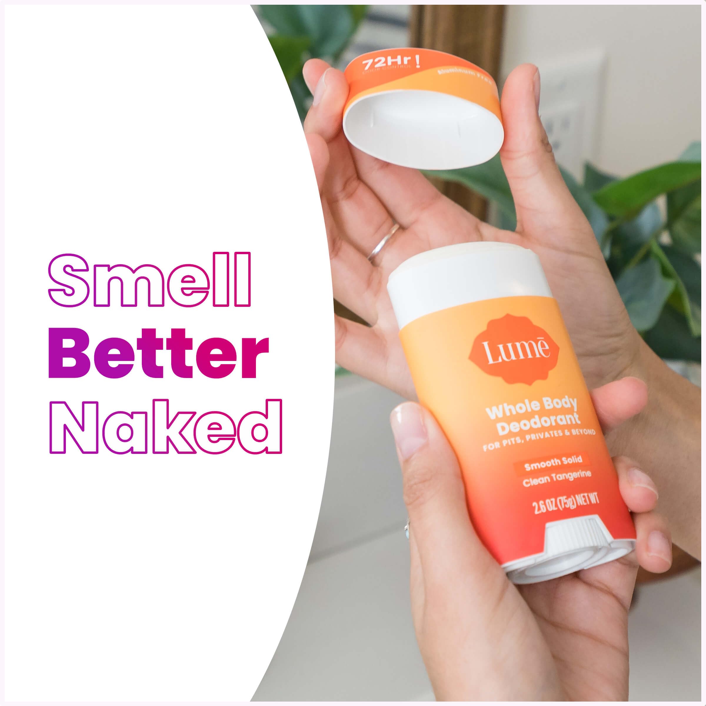 Lume on-skin application demo showing targeted use and confidence boost