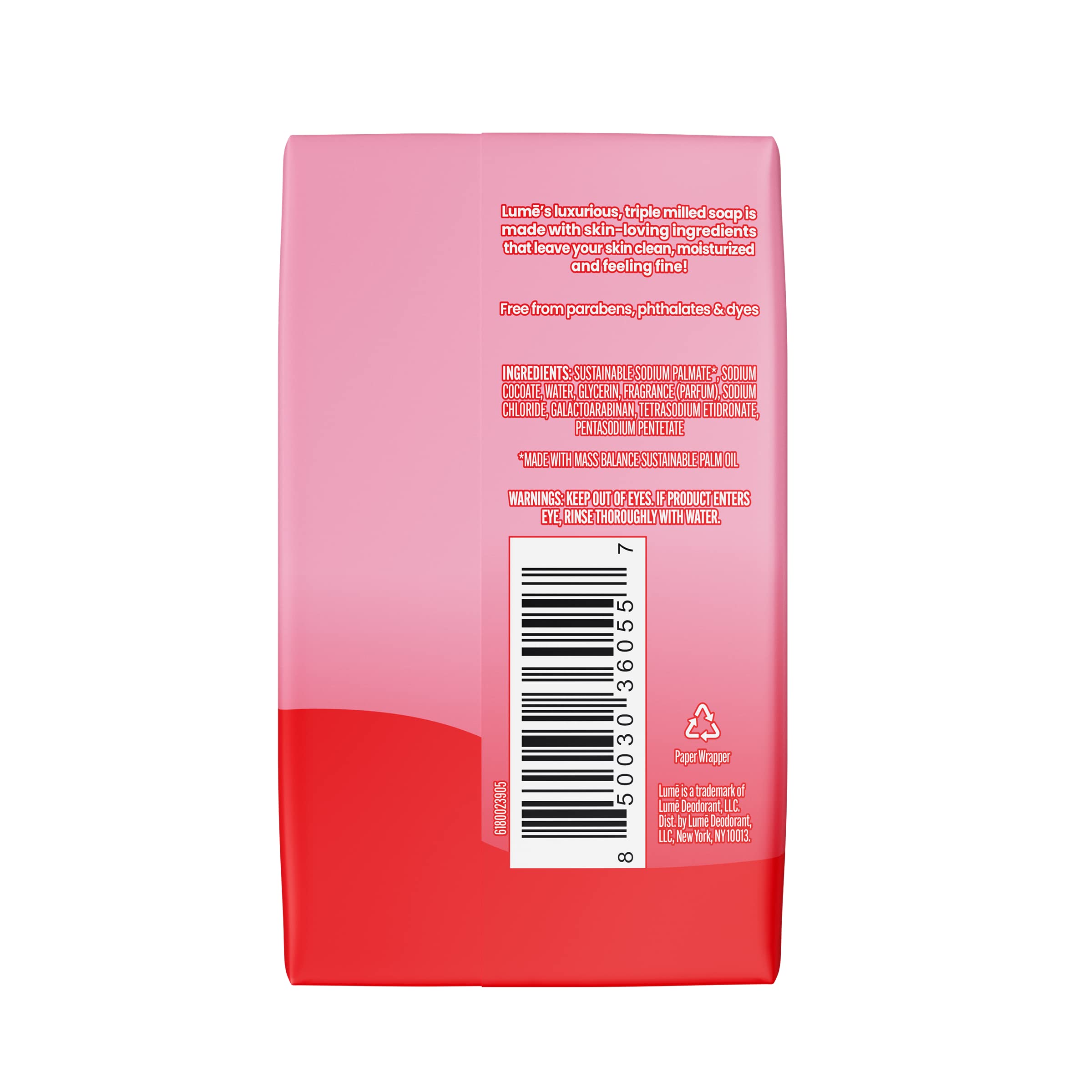 Lume Peony Rose rich lather on hand demonstrating creamy moisturizing foam