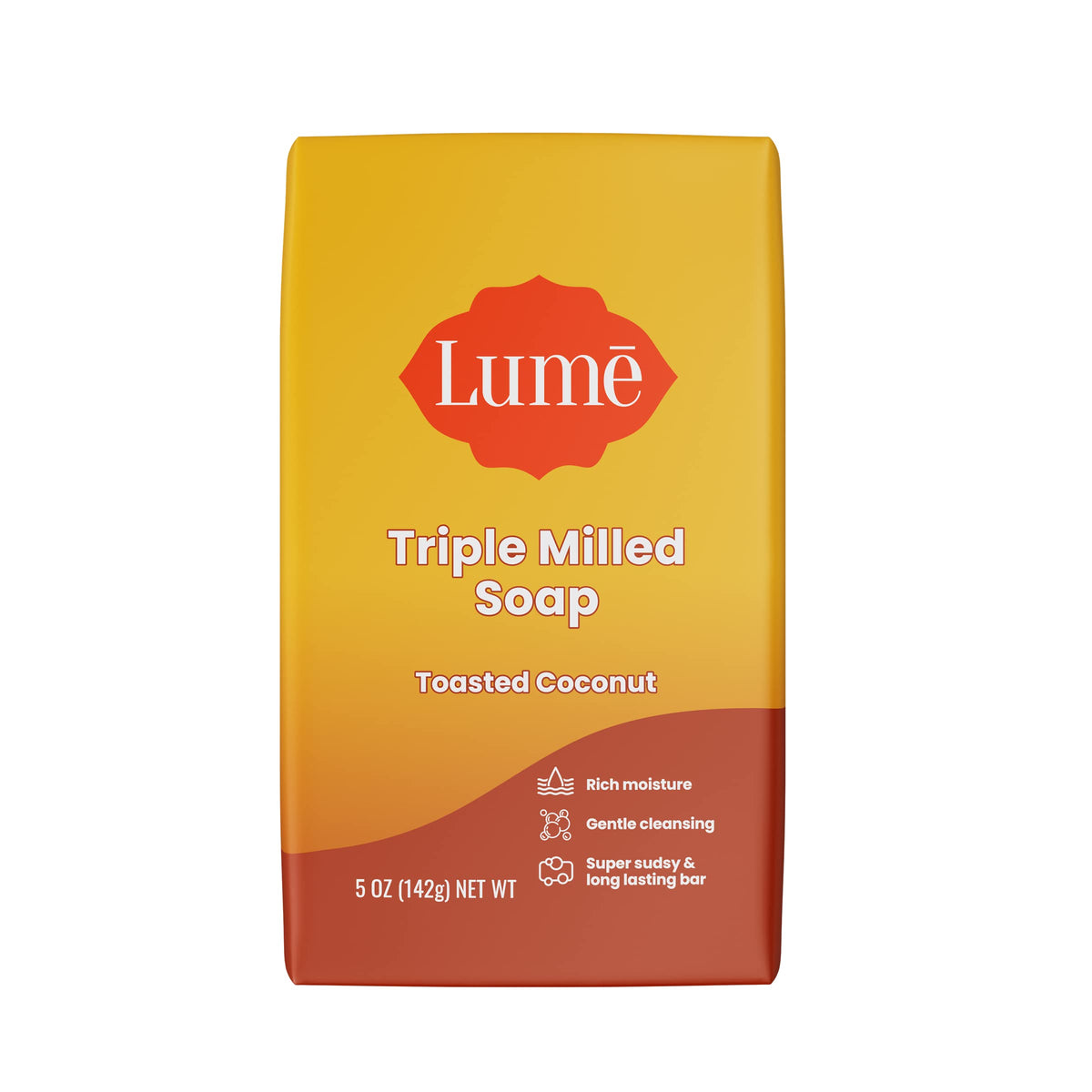 Lume front packaging showing bar and fragrance with clear benefit