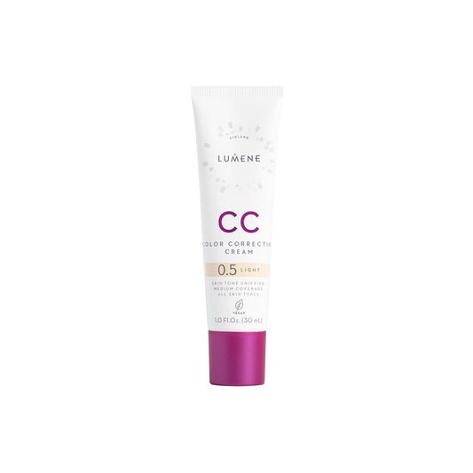 Lumene CC Cream front tube showing product and shade light benefit even tone