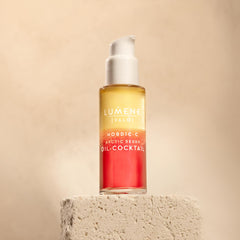 Close-up of Lumene oil texture highlighting smooth, hydrating finish