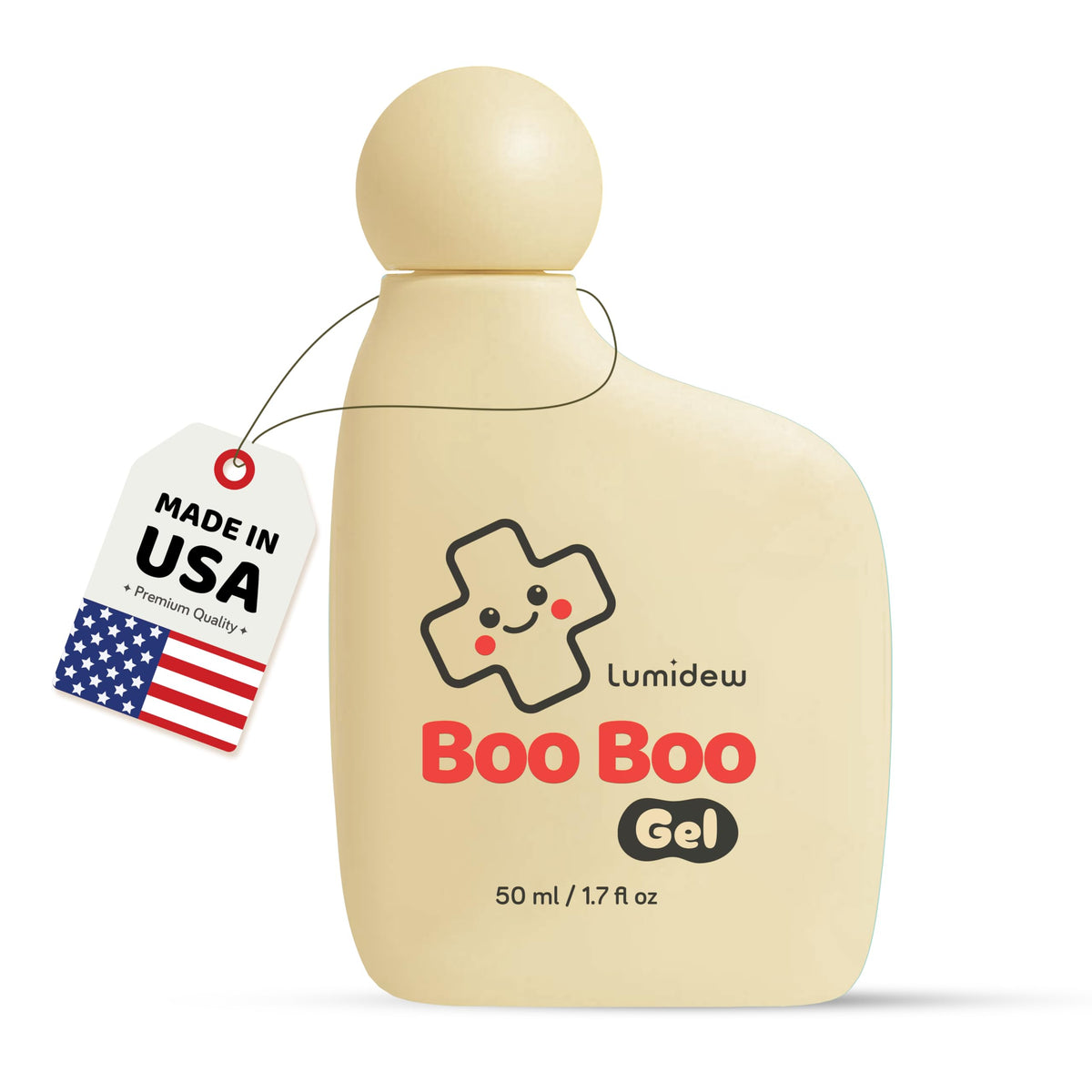 Lumidew Boo Boo Gel front packaging shows clean label and gentle care
