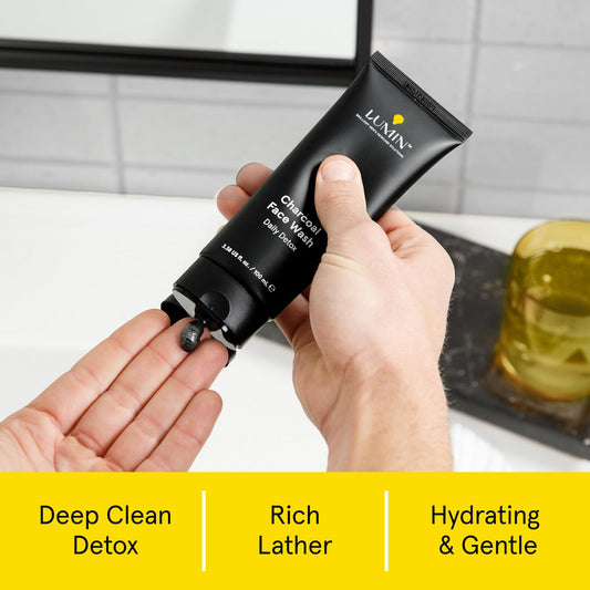 Lumin label close-up highlighting product name and benefits for confident purchase decisions