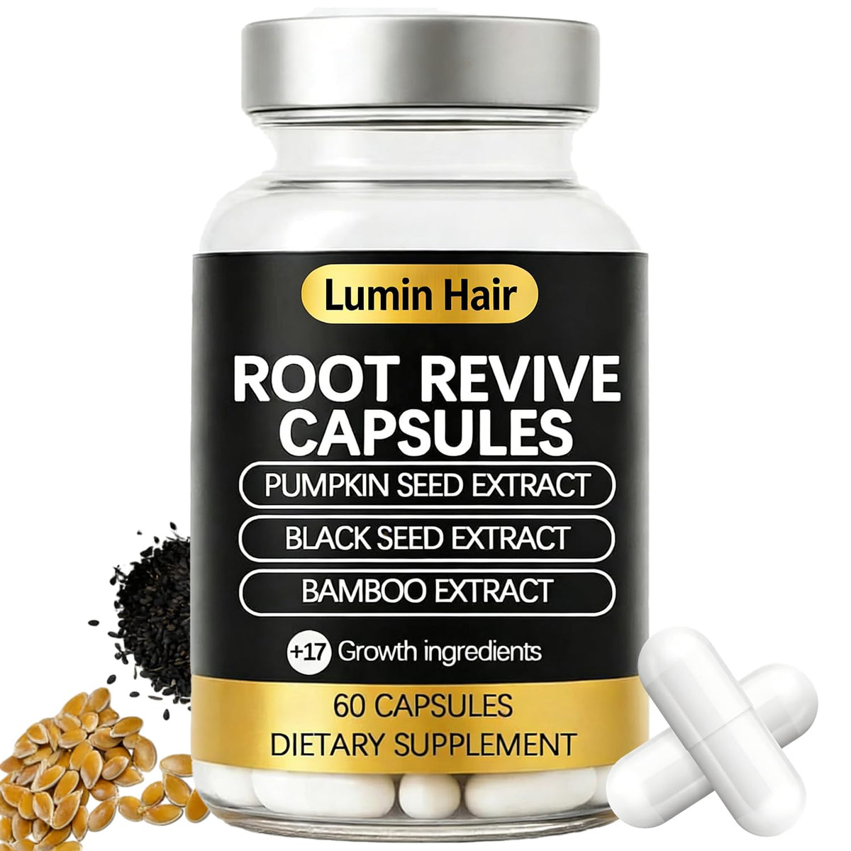Lumin Hair front packaging showing bottle and label for clarity