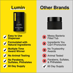 Lumin products in hand for size comparison highlighting portable kit convenience for travel