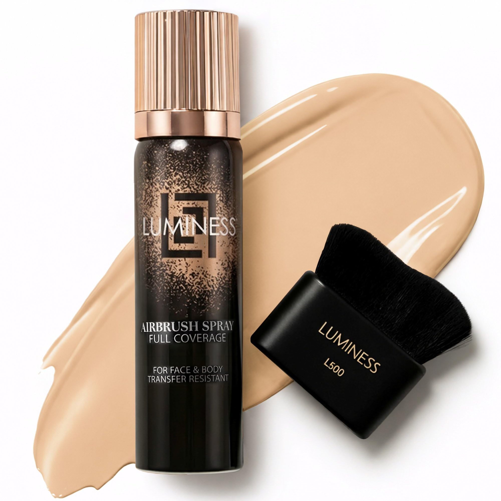 LUMINESS front packaging showing product benefits and full coverage