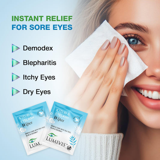 Lumivis individually wrapped wipe sachet for hygienic travel-ready use