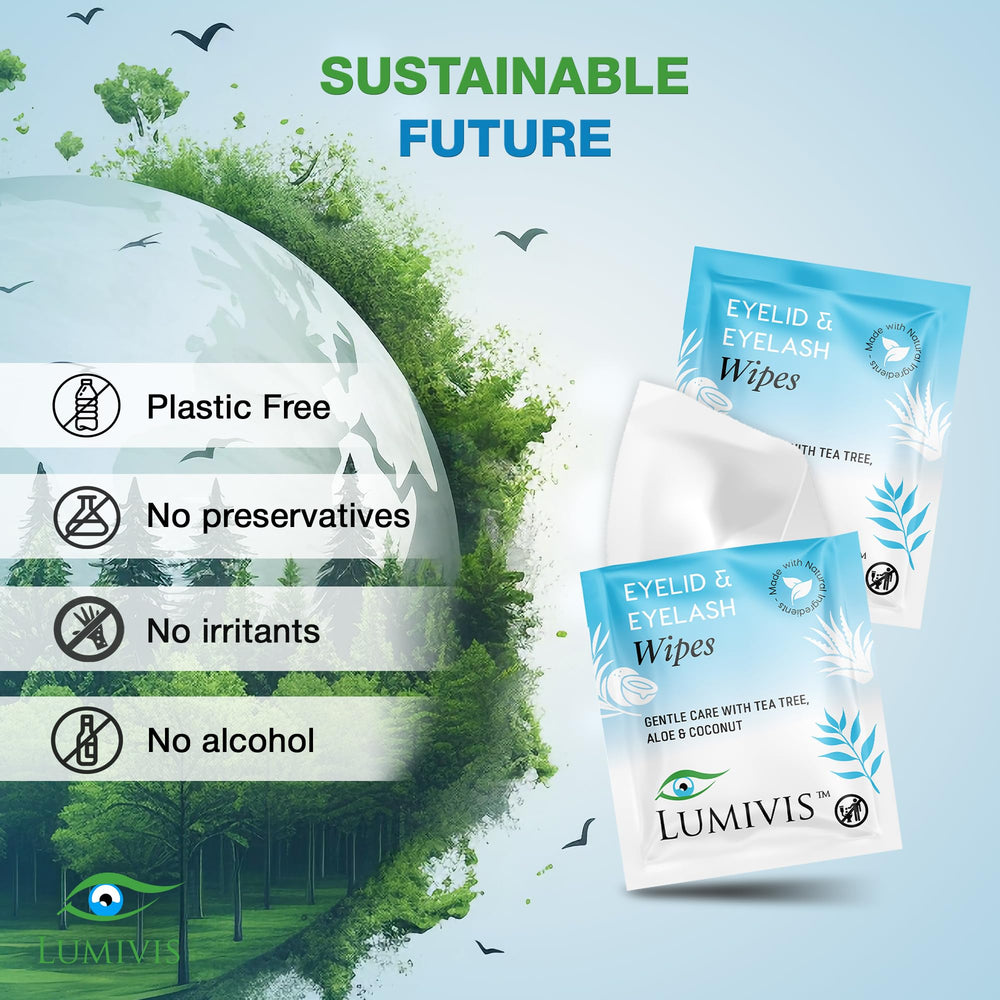 Lumivis wipe held in hand showing scale and easy single-use portability