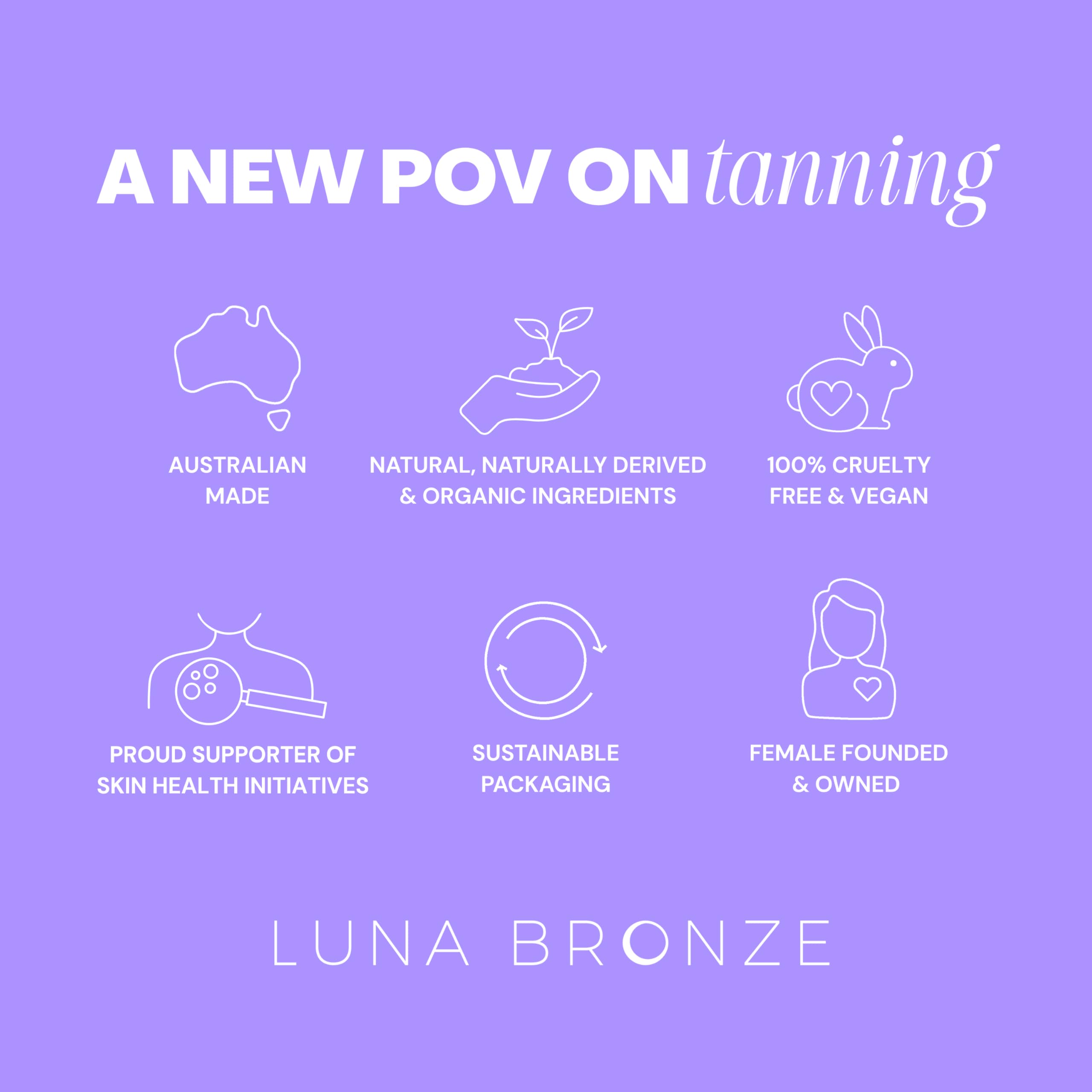 Model with Luna Bronze bronzed skin for everyday natural-looking sunless glow