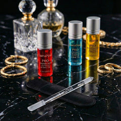 Applying LunaNail at night on cuticles to support intensive overnight repair