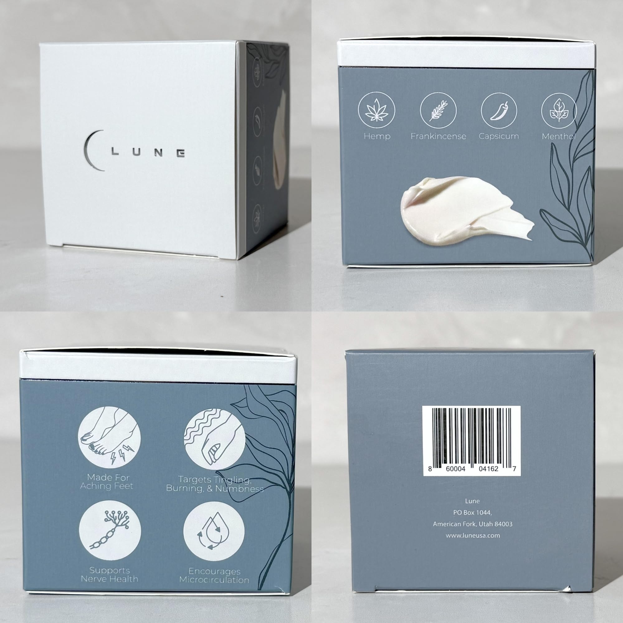Lune nerve balm lifestyle bedside tube placed by bed for convenient nightly use