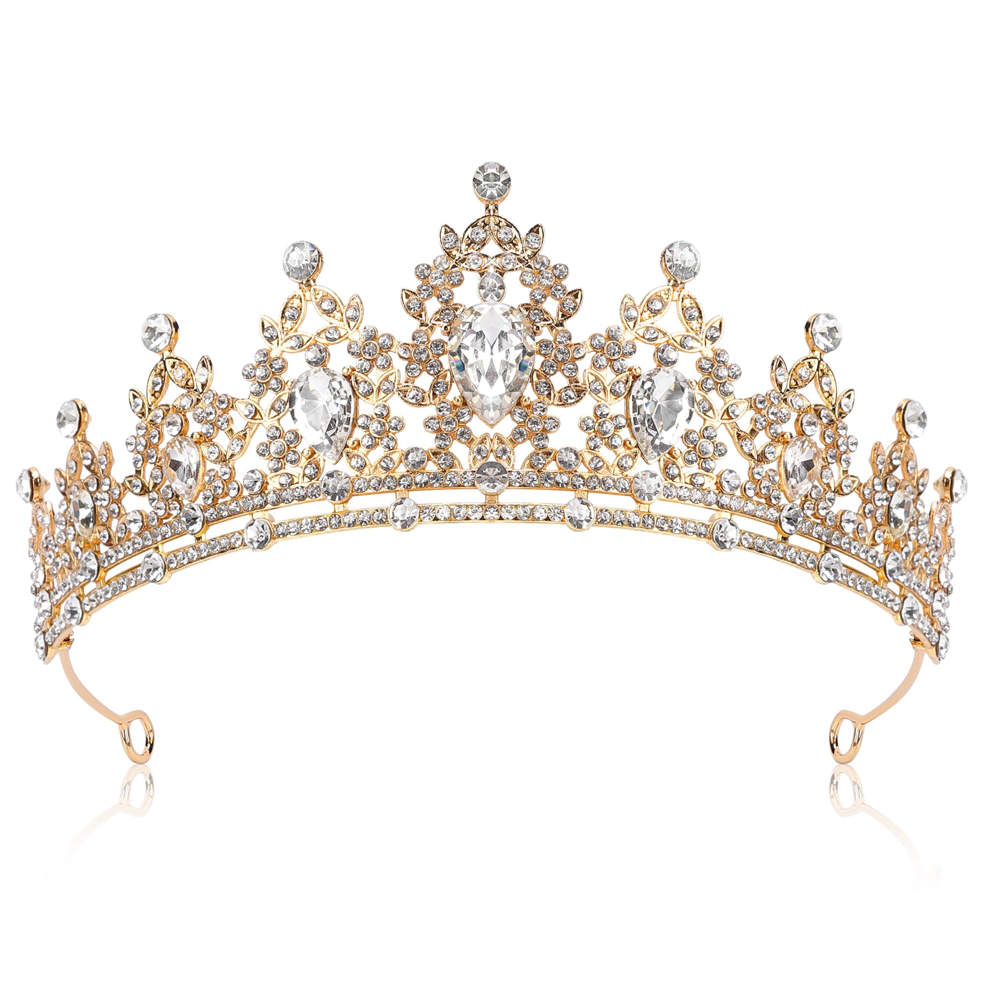 Lunimbus front view gold crown showing regal shape and lasting shine