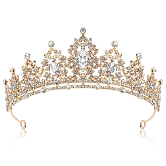 Lunimbus front view gold crown showing regal shape and lasting shine