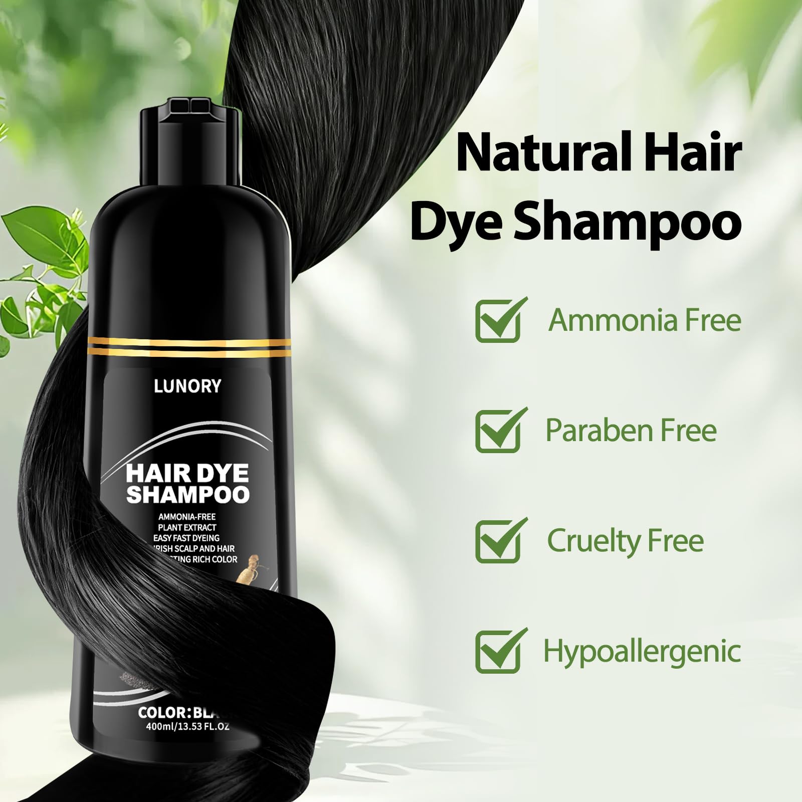Lunory being applied to dry hair demonstrating simple at‑home use benefit