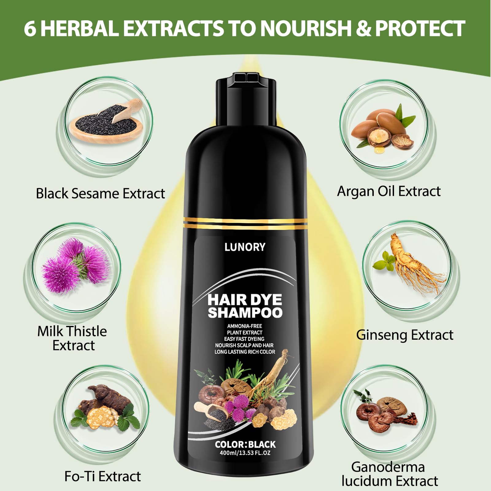Lunory product with argan oil and ginseng botanicals for nourishing benefit