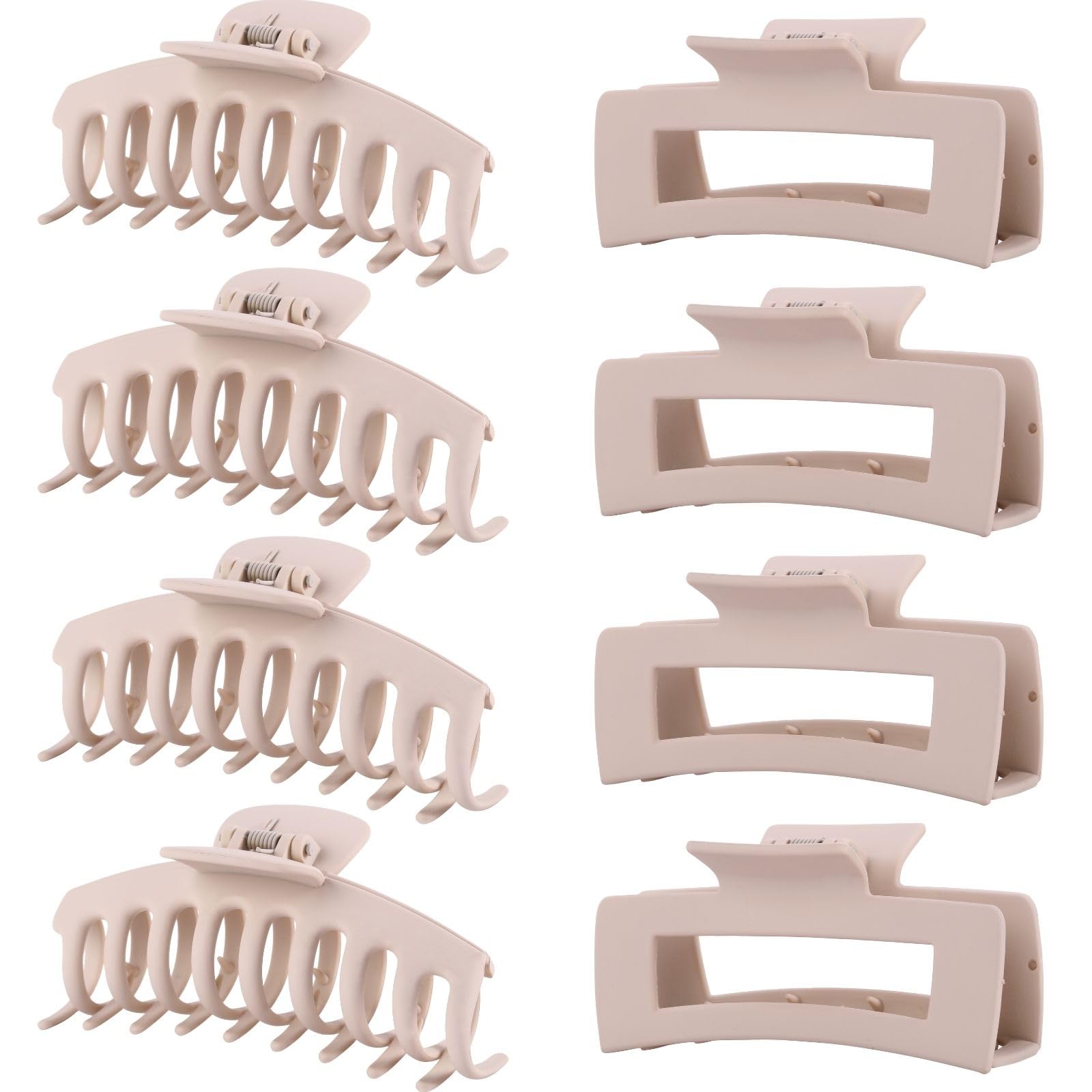 LuSeren front packaging showing eight blond banana clips and box, easy gift presentation