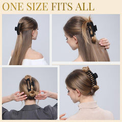 LuSeren clip holding thick curly hair securely for lasting all-day wear