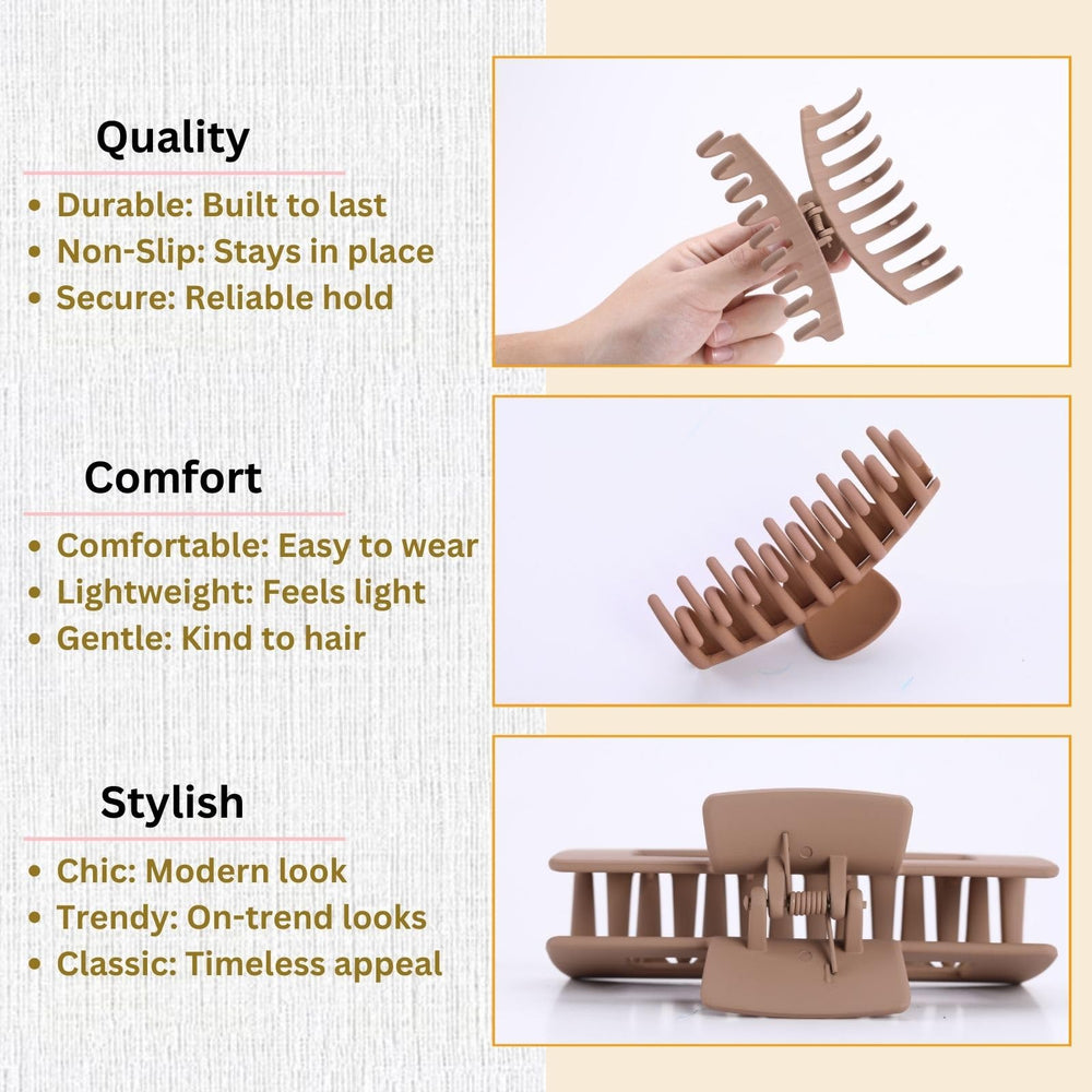 LuSeren clip securing half-up hairstyle showing easy everyday styling