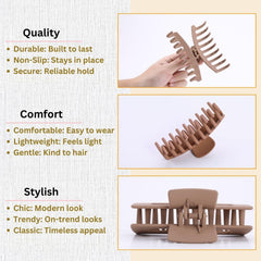 LuSeren clip securing half-up hairstyle showing easy everyday styling