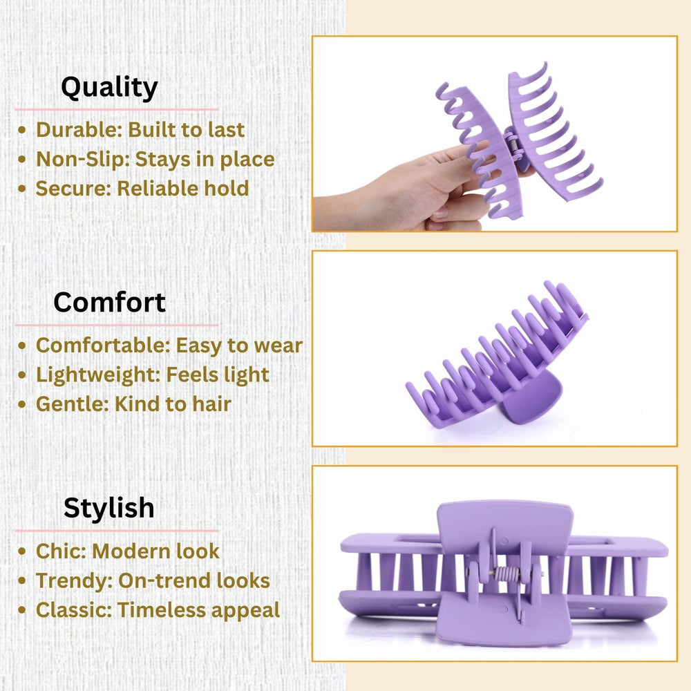 LuSeren clips held in hand to show real size and secure large hair bundles